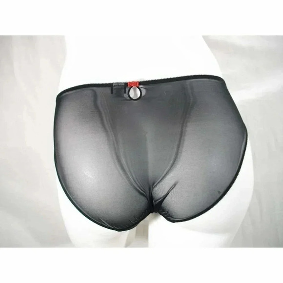 SMALL Paramour 675009 by Felina Ellie Hi Cut Bikini Panty Red Japanese Blossom - Picture 5 of 11